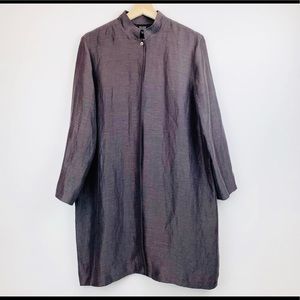 EILEEN FISHER Silk & Linen open front Jacket